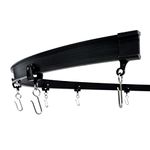 KXLife Black Flexible Bendable Ceiling Curtain Track, Curved Ceiling Track for Curtains, Room Divider Ceiling Track System (12 ft)