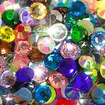 Little Snow Direct® Pack of 1000 Resin Crystal Flat Back Rhinestones Diamante Gems Nail Art & Crafts (Mixed Colours, 6mm)