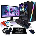 ADMI Gaming PC Bundle - AMD Ryzen 3 3200G 4 Core Processor • 24" LED Display • Gaming Keyboard & Mouse • 16GB • 1TB SSD • LED Seven RGB Case • WiFi • Windows 11