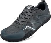Barefoot Trail Running Shoes Mens Womens Minimalist Wide Toe Indoor Athletic Gym Fitness Trainers Breathable Hiking Climbing Walking Shoes,Grey, 7.5 UK,41 EU