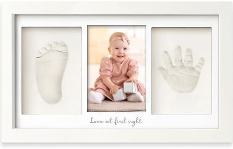 Baby Hand and Footprint Kit - Baby Footprint Kit, Newborn Keepsake Frame, Baby Handprint Kit, Personalized Baby Gifts, Nursery Decor, Baby Shower Gifts for Girls Boys(Alpine White)