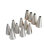 SINGOMON 12PCS Professional Stainless Steel Icing Tips Cake Cream Decorating Tips Round Piping Nozzles Icing Tips Piping Nozzles Plain Pastry Tip Set in Tube Russian Piping Tips Baking Supplies Cake Piping Nozzles Set with 12 Sizes for Cup Cake Decorating Supplies