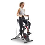 Sunny Health & Fitness Upright Row-N-Ride Versatile Full-Body Workout Exercise Bike Dual-Function 2-in-1 Magnetic Rowing and Cycling Home Fitness Machine