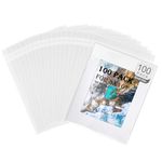 Phiocxem 100 Pack Acid-Free Crystal Clear Sleeves Storage Bags for 8x10 Art Prints/Framing Mat Mattes/Photos/Pictures, OPP Sleeves Storage Bags(Bag Size: 8 4/15"/21cmX 11"/28cm)