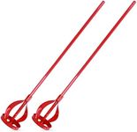 Navaris Set of 2 Paint Mixer for Drill - Heavy Duty Plaster and Paint Mixing Paddle Standard Drills - Painting and Plastering Mixer Stirrer Tool (Red)