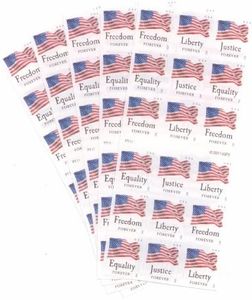 USPS Forever Stamps Four Flags 90 Stamps - 5 x ATM Booklets of 18