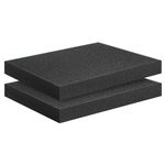 16x12x2 Inch Pick Apart Foam Insert- 2pcs Pluck Foam Pre Cubed Foam Insert Pre Separated Cube Sheet Foam with Bottom Use for Interlocking Cases Tool Box Board Game Storage Drawer Pad