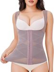 Nebility Waist Trainer for Women Corset Shapewear Body Shaper Tummy Control Waist Cincher Girdles Postpartum Belly Wrap Purple