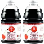 Cherry Bay Orchards Tart Cherry Concentrate - All Natural Juice to Promote Healthy Sleep, 32oz Bottle (Case of 2) - Gluten Free, Natural Antioxidants, No Added Sugar or Preservatives