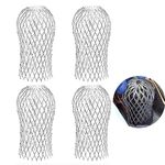 JTOOYS 4PCS Gutter Downspout Guard, New Round Head Aluminum Down Pipe Expandable Filter Mesh Guards, Leaf Strainer Screen Covers Protectors Easy Install Moss Muck Mud Debris Guard (603-JTOO-G167)