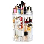 Boxalls Makeup Organiser Rotating -Plus Size, 8 Layer Large Capacity 360 Degree Cosmetics Organiser, Spinning Stand, Clear Skincare Makeup Carousel