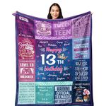 13th Birthday Gifts For Girls - Best Gifts For 13 Year Old Girls 60"x50" Blanket - Gifts For 13 Year Old Girl - Teenage Girl Gifts For 13 Year Old Girl - 13 Year Old Girl Gift Ideas Bday Decor