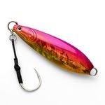 BLUEWING Fishing Lures Saltwater Fishing Lures Vertical Jigs for Saltwater Fish, Slow Fall Pitch Fishing Lures with Hook, 100g Pink/Gold