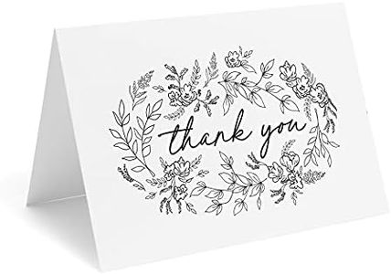 Bliss Collections Thank You Cards with Envelopes, All-Occasion Thank You Cards for Weddings, Bridal Showers, Baby Showers, Birthdays, Parties and Special Events 4"x6"