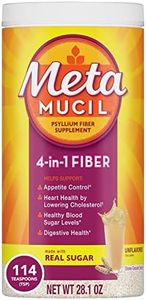 Metamucil Daily Fiber Supplement, Original Coarse Sugar Psyllium Husk Fiber Powder, 114 Doses