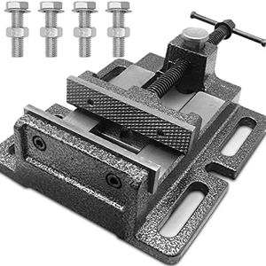 Drill Press Vise, Quick Release Bench Vise 5'', Heavy Duty Drill Press Vice Clamp- 5.12" Jaw Opening, 4.84" Jaw Width - Vice for Woodwork, Low Profile Drill Press, Benchtop, Milling Machine,etc