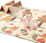 Play Mat Playmat Baby Mat Folding Crawling Large Foam Mat Portable Playmat for Babies (milchig weiß)