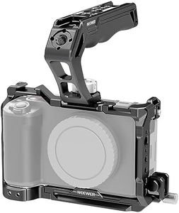 NEEWER ZV-E1 Camera Cage Kit with ARRI Top Handle, HDMI Cable Clamp, NATO Rail, Arca Type Base, 3/8" ARRI Holes, 1/4" Threads, Cold Shoes, Full Cage Compatible with Sony ZV-E1 DJI RS RSC, CA035
