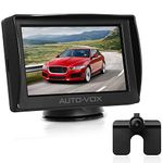 AUTO-VOX M1 Car Backup Camera Rear View Monitor Kit, 4.3'' LCD Rear View Monitor, One Wire Installation Reverse Camera for Cars, Pickups, Trailers