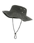 Zylioo XXL Washed Boonie Hats,Adjustable Travel Sun Hats for Hiking Camping Safari,Oversized Fishing Hat Army Green