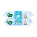 Mother Sparsh 99% Pure Water (Unscented) Baby Wipes with Lid I Natural Plant made cloth - Super thick Wet Wipes I 72 pcs/pack - Pack of 2 (Super Saver Pack)