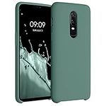 kwmobile Case Compatible with OnePlus 6 Case - TPU Silicone Phone Cover with Soft Finish - Forest Green