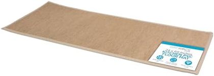 BIRDROCK HOME Indoor/Outdoor Floor Runner Rug - Non-Slip Rubber Backing for Kitchen, Hallway, Living Room, Porch, Bathroom, Office - 24 x 60 Inches - Tan Rug Runner for Entryway and Dining Room