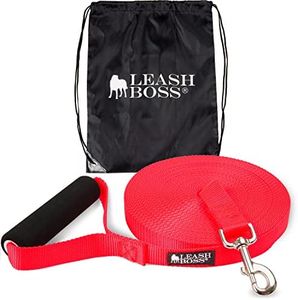 Leash Boss Extra Long Dog Leash - Long Lead Leash for Dog Training - Recall Leash for Dogs Outside