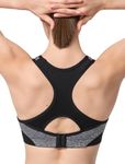 Yvette Sports Bras for Women High Impact Racerback Workout Sports Bra High Support for Large Bust Plus Size, Yvette Grey, L