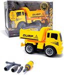 MUKIKIM Construct A Truck - Dump. Take it Apart & Put it Back Together + Friction Powered(2-Toys-in-1!) Awesome Award Winning Toy That Encourages Creativity! …