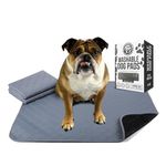 Bulldogology Premium Washable Pee Pads for Dogs, Reusable Puppy Pads, Waterproof Dog Mat, Dog Training Pads (34x36) 2-Pack
