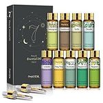 PHATOIL Essential Oils Gift Set 9 x 10ml, Pure Premium Grade Aromatherapy Oils - Lavender, Eucalyptus, Ylang Ylang, Vanilla, Peppermint, Sandalwood, Lemongrass, Bergamot, Citronella