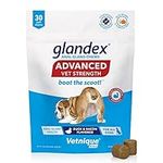 Glandex Anal Gland Soft Chew Treats with Pumpkin for Dogs Digestive Enzymes, Probiotics Fiber Supplement for Dogs Boot the Scoot by Vetnique Labs (Advanced Strength Vegan Duck, 30ct)