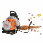 HshDUti 63CC Petrol Backpack Leaf Blower,2-Stroke Air Cooled Backpack Leaf Blower Gas Powered,6800 RPM,665 CFM Air Volume Leaf Blower Snow Blower for Lawn Care,Road Cleaning