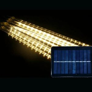 288LED Solar String Light Meteor Shower Rain Tree Flowing Lighting Xmas Party (Warm White)