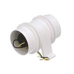 Attwood 1731-4 Turbo 3000 Series In-Line Bilge Blower, For 3-Inch Interior Diameter Vent Hose, 12-Volt