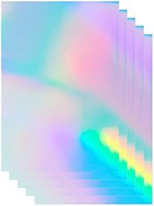 20 Sheets Holographic Sticker Paper 8.5x11 inch Printable Waterproof Stickers Rainbow Vinyl Sticker Sheets for Inkjet or Laser Printer