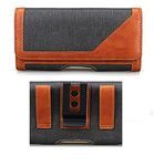 HITFIT Pu Leather Pouch Cover Holster Belt Clip Case Magnetic Cover for iPhone 12 Pro Max - Brown