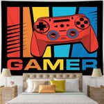 Cool Gaming Tapestry, Gamer Tapestry Wall Hanging For Bedroom, Modern Video Game Wall Art Tapestries For Men Teen Boy Girls Living Room Dorm Decorative 90X70 Inches