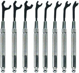 Moody Tools 58-0161 8-Piece Metric Open End Wrench Set, Black