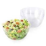MATANA 20 Large Clear Hard Plastic Serving Bowls, XL 3500ml - Reusable Salad Bowls for Snacks & Crisps - Parties, Picnic, Birthdays, BBQ & More