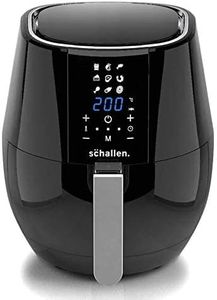 Schallen Modern Black Gloss Healthy Eating Low Fat Large 3.5L 1300-1500W Digital Display Air Fryer with 9 Cooking Settings and 30 Minute Timer (3.5L Air Fryer)