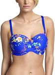 Panache Swim Women's Florentine Molded Bandeau Bra-Sized Bikini Top - Multi - 32D