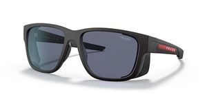 Prada Men's Dg009r Sunglasses, Black Rubber/Blue, Einheitsgröße (Herstellergröße: 65)