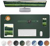 Non-Slip Desk Pad,Mouse Pad,Waterproof PU Leather Desk Protector,Ultra Thin Large Desk Blotter,Waterproof Keyboard mat for Office/Home/Decor(Dark Green 23.6" x 13")