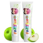Pediflor Kidz Enamel Protection Cavity Protection Toothpaste - Green Apple Flavor (Pack of 2)