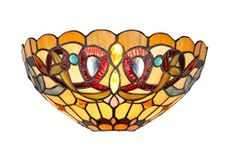 Chloe Lighting CH33353VR12-WS1 Tiffany Style Victorian 1-Light Wall Sconce, 12-Inch, Multicolored