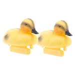 Fenteer 2Pack Plastic Baby Duck Floating Decoy Yellow Ducks Outdoor Garden Pond Ornament