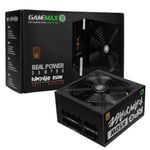 GameMax 850W Rampage Power Supply (No Power Cable inc.), Full-Modular, APFC, Japanese Tk Main Capacitor, 80 Plus Bronze, 88% Efficiency, 14cm Cooling Fan, Real Power Gaming | Black