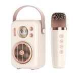 SoundPEATS Mini Karaoke Machine for Kids and Adults, Portable Bluetooth Speaker with Wireless Microphone, Karaoke Speaker with Colorful Lights, Supports TF Card/BT/AUX for Home Party Birthday